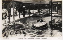 Lowestoft Boating Lake Kensington Gardens Old Real Photo Postcard - Lowestoft