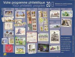 Carte Annonce Du Programme Philatélique Du 1er Semestre 2013 Avec Timbre Personnalisé Programme 2013 Monde 20gr - Autres & Non Classés