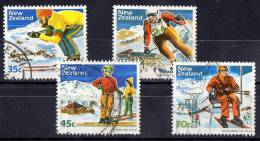 New Zealand 1984 Skiing & Scenery Set Of 4 Used - Usati