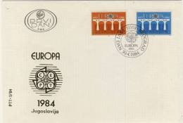 FDC EUROPA 1984 YOUGOSLAVIE # BELGRADE # C E P T # - FDC