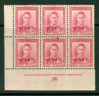 New Zealand: 1947/52   KGVI SG683    6d   [imprint Block - 98]     MH - Neufs