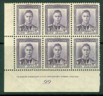 New Zealand: 1947/52   KGVI SG684    8d   [imprint Block - 99]     MH - Ongebruikt