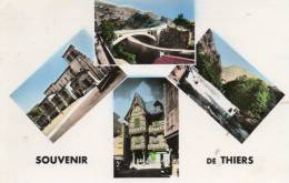 CPSM - 63 -  Souvenir De THIERS - Eglise Saint-Genes - Multivues - 523 - Thiers