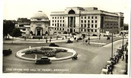Civic Centre And Hall Of Memory, Birmingham - & Old Cars - Birmingham