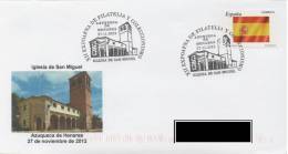 SPAIN. POSTMARK SAN MIGUEL CHURCH. AZUQUECA DE HENARES 2012 - Machines à Affranchir (EMA)