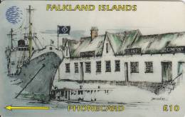 Falkland Islands,  FLK3B, Fic Office, 2 Scans.   3CWFB. - Falkland