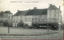 77--SEINE ET MARNE--REBAIS  LA PLACE DU MARCHE   NON  ECRITE‹(•¿• )› - Rebais