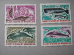 S P M    P 391/394  * *  ANIMAUX MARINS   CACHALOTS.. - Unused Stamps