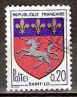 Timbre France Y&T N°1510 (02) Obl - Blason De Saint-Lô - 20 C.  Multicolore. Cote 0.15 € - 1941-66 Coat Of Arms And Heraldry