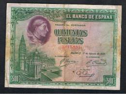 BILLETE ESPAÑA -  500 Pesetas 1928 - Other & Unclassified