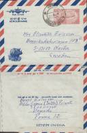 India Airmail Postal Stationery Ganzsache Entier Aerogramme POONA 1970 Cover Brief To Sweden Rhinoceros Cachet - Corréo Aéreo