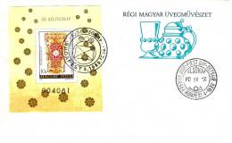 HUNGARY-1980.FDC Souv.Sheet - 53rd Stampday /Pécs Glass/Art Mi Bl.144 - FDC