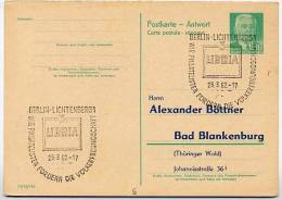 Sost. 3. LIBRIA BERLIN-LICHTENBERG 1962 Auf DDR P70IIA Antwort-Postkarte ZUDRUCK BÖTTNER #1 - Private Postcards - Used