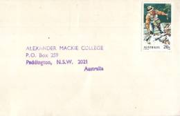 (888) Cover - Sent To Mackie College - Paddington NSW - Storia Postale