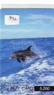 Carte Prépayée  Japon  * DAUPHIN * DOLPHIN (792) Japan PREPAID CARD * DELPHIN * GOLFINO * DOLFIJN * - Dolphins