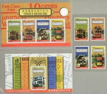 2004 Hong Kong Centenary Of HK Trams Stamps + 2 S/S Tramway Train Map Locomotive - Nuovi