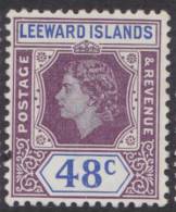 LEEWARD IS QE 1954 48c SG 136 HM XZ254 - Leeward  Islands