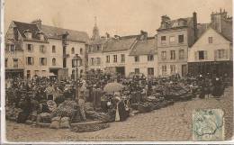 Cpa Evreux La Place Du Marche Neuf - Routot