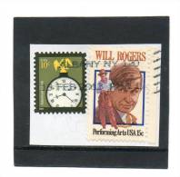 ETATS-UNIS   2 Timbres 10c Et 15c    Année 2003 Pour Un Timbre       (sur Fragment Oblitérés) - Used Stamps
