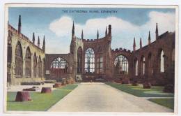 (RECTO / VERSO) COVENTRY - THE CATHEDRAL RUINS - CARTE ABIMEE AU VERSO - Coventry