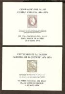 ESPAÑA 1974 - VII FERIA NACIONAL DEL SELLO - MNH ** (Hojas Recuerdo) - Fogli Ricordo