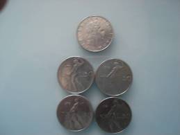 Lot De 4 Pieces 50 Lires - 50 Lire