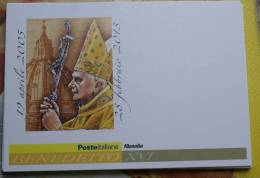 ITALY 2013 - OFFICIAL MAXICARD OF ITALIAN POSTAL SERVICE IN HONOR OF THE END OF PONTIFICATE POPE BENEDICT - Maximumkaarten