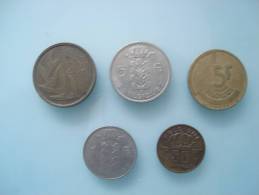 1 Lot De 5  Pieces Belges - Non Classés