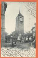 U102, Saint Blaise, Place De L'Eglise, Calèche, Enfants , Animée, Précurseur, Circulée 1902 - Saint-Blaise