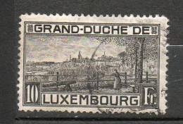 LUXEMBOUG Vue De Luxembourg 10f Noir 1923 N°141 - 1921-27 Charlotte Front Side