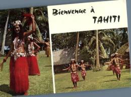 (543) Older Tahiti Postcard - Tahitienne Women Dancing - Polinesia Francese