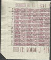 ITALIA REGNO 1927 PACCHI POSTALI AQUILA SABAUDA CON FASCI LIRE10 MNH BLOCCO DI 30 BEN CENTRATO - Postal Parcels