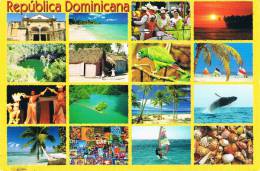 REPUBLICA DOMINICANA - Carte Multivues Avec Belles Animations - 2 Scans - Dominicaine (République)