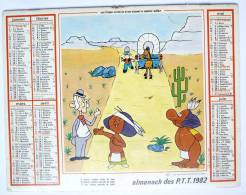 CALENDRIER ALMANACH DES PTT 1982 - LES AVENTURES DE PLUME D'ELAN  - BELOKAPI - Agenda & Kalender