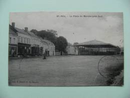 CPA 80 Poix De Picardie - La Place Du Marché - Les Halles  A Voir ! - Poix-de-Picardie