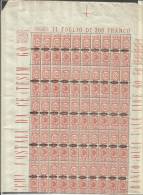 ITALIA REGNO 1945 LUOGOTENENZA PACCHI POSTALI FREGIO CENT. 60 MNH MEZZO FOGLIO DI 50 HALF SHEET - Postal Parcels