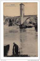 Orthez - Le Pont Vieux Et Le Gave, 1927, C.C. N° 15, Animée, Laveuse, Lavandière, Blanchisseuse - Orthez
