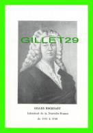 IMAGES FICHES ILLUSTRÉES - GILLES HOCQUART, INTENDANT DE LA NOUVELLE FRANCE DE 1731-1748 - L.- J. A. D. - - Geschichte