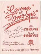 Buvard Corona Et Trois Epis - Papierwaren