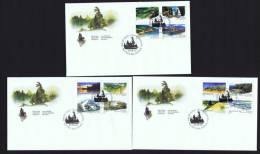 1993  Heritage Rivers  Sc 1472-83  On 3 Fdcs - 1991-2000