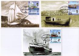 2012 Israel  Jewish Seamanship MCs (3v.) Maximum Cards - Cartes-maximum