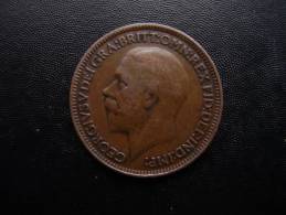 Great Britain 1927 GEORGE V  ONE FARTHING  USED  CONDITION. - Autres & Non Classés