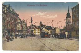 Varsovie Ou Warszawa  (Pologne) : Plac Zamkowy Avec Tramway En 1910 (animé). - Poland