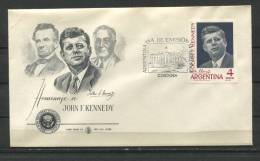 Argentina  1964  First Day Cover Special Cancel  John F. Kennedy - Kennedy (John F.)
