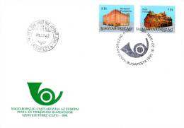 HUNGARY - 1991. FDC II.- Admission To CEPT Pair/Post Office Budapest And Pécs Mi 4131-4132 - FDC