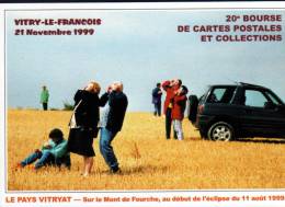 51 - VITRY LE FRANCOIS - 21 NOVEMBRE 1999 - 20ème BOURSE CARTES POSTALES ET COLLECTIONS - CPM - Bourses & Salons De Collections