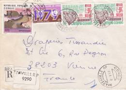 MARCOPHILIE, CONGO, Lettre Recom., 1979, Affranchissement Composé, BRAZZAVILLE, Hippopotame Enfant Hypertention/3428 - Sonstige & Ohne Zuordnung