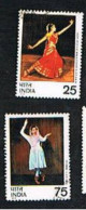 INDIA  - SG 779.782  -  1975  /  INDIAN DANCES           -  USED - Used Stamps