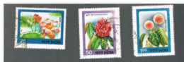 INDIA  - SG 850.852  -  1977  /  INDIAN FLOWERS             -  USED - Usati