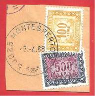 ITALIA REPUBBLICA USATO - 1955 - SEGNATASSE - Cifra E Decorazioni, Filigrana Stelle - £ 100 + 500 - S. S119 + S120 - Impuestos